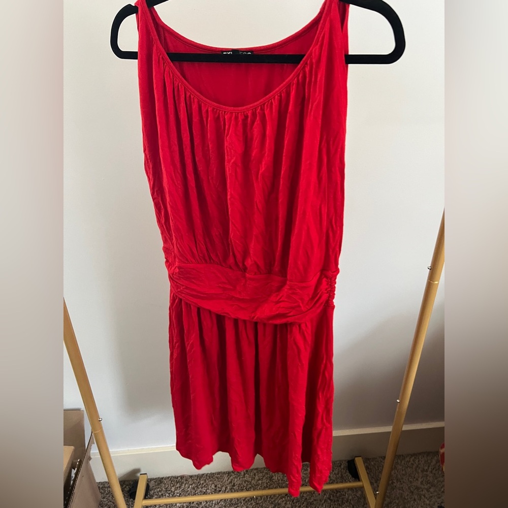 Valentine’s Express Elegant Red Sleeveless Dress Size L